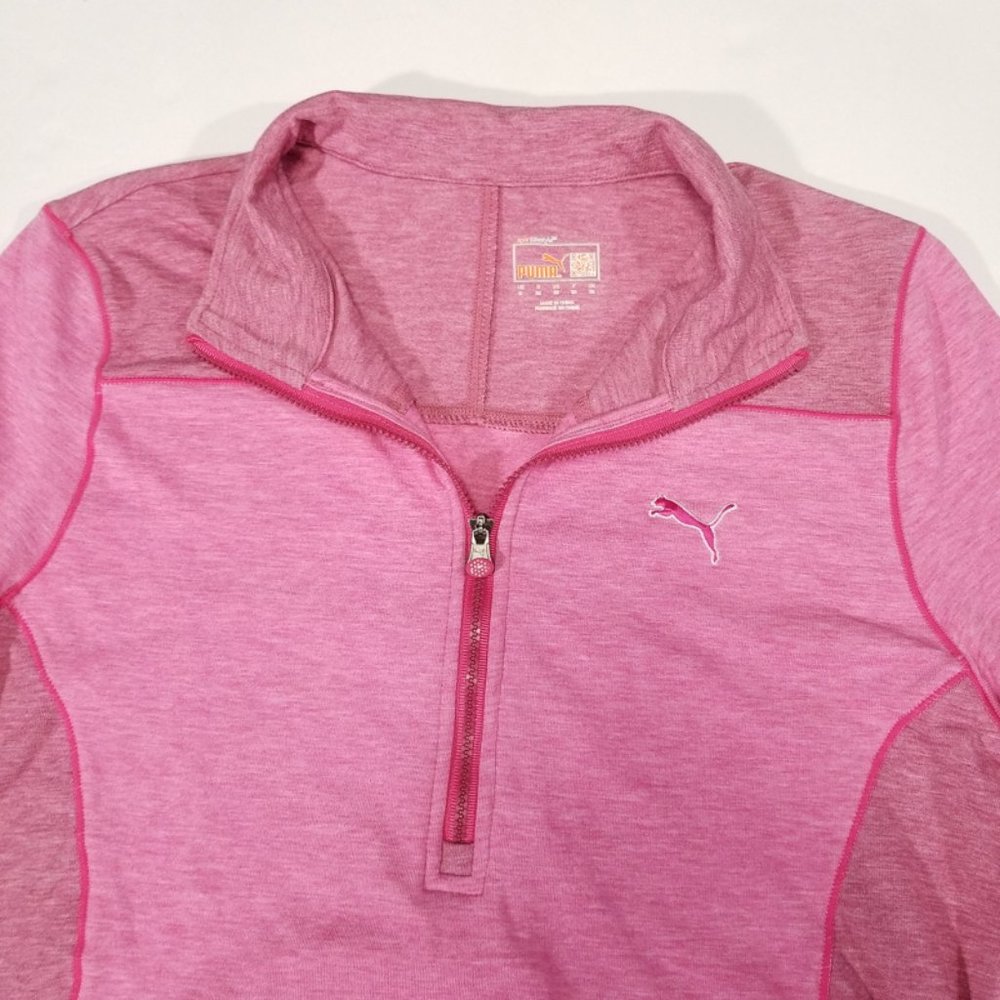 Puma Half-Zip Long Sleeve Sweatshirt w/ Thumbholes - Picture 2 of 12